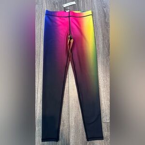 Terez Vision Rainbow Leggings women small NWT